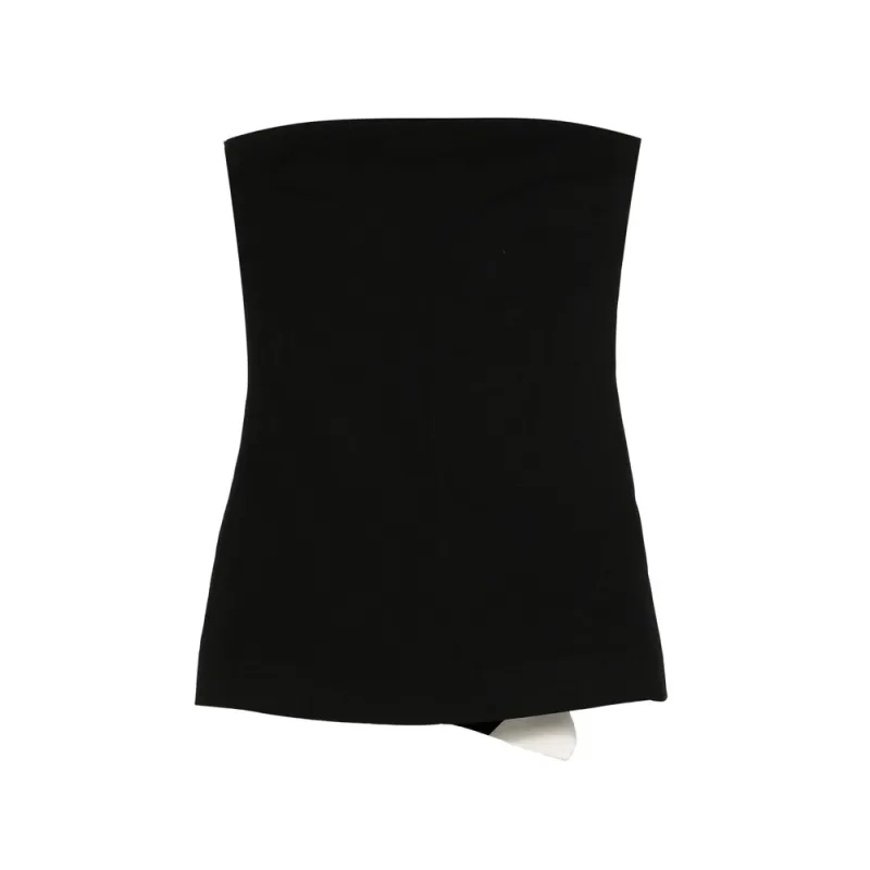 Top Strapless Panelled Black made by Entire Studios
