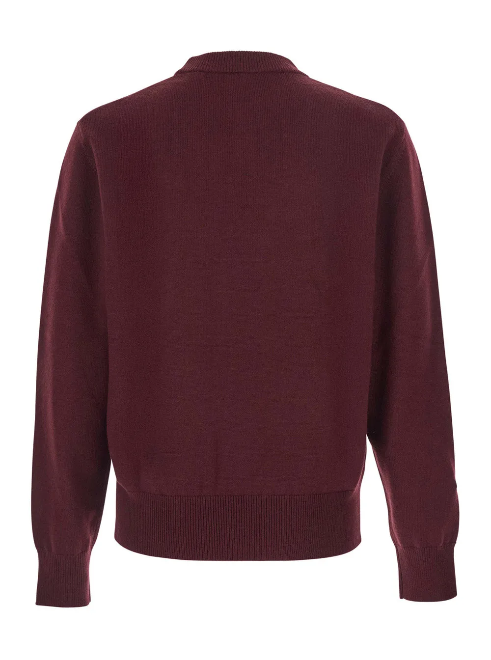 Bordeaux Crew Neck Sweater in Wool Blend sold by Lord & Taylor product image thumbnail 2
