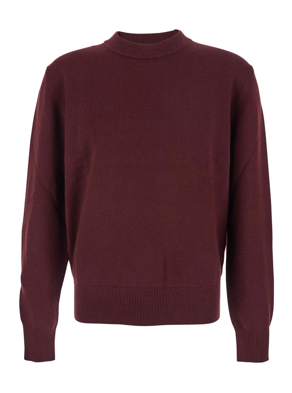 Bordeaux Crew Neck Sweater in Wool Blend sold by Lord & Taylor