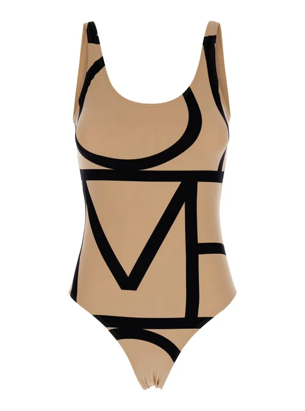 One-piece Swimsuit Beige made by Toteme