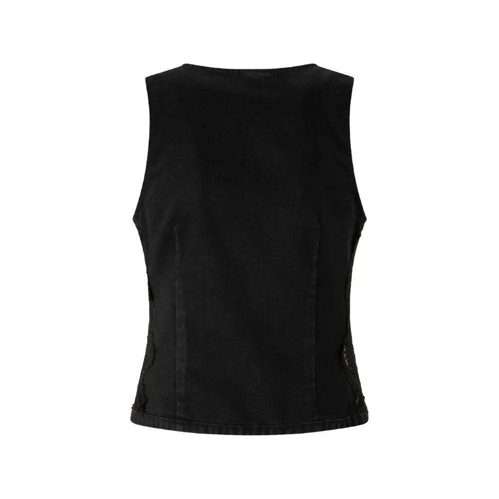 Black Waistcoat with Lace Detail sold by Lord & Taylor product image thumbnail 2