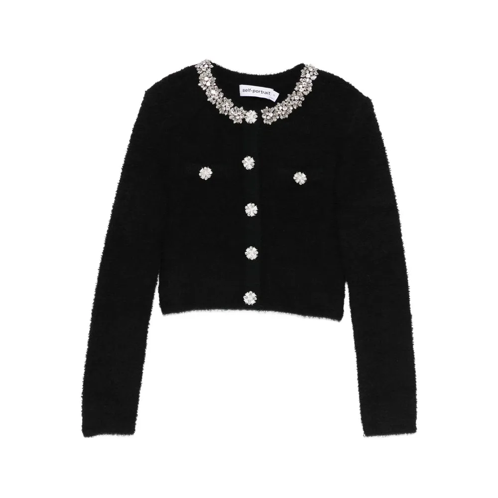 Embellished Collar Button Front Sweater sold by Lord & Taylor