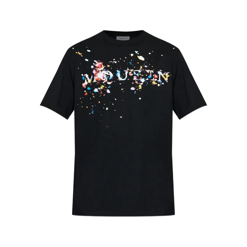Black Round Neck T-Shirt made by Alexander McQueen