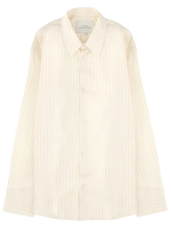 Ivory Shirt with Silk Blend made by Studio Nicholson
