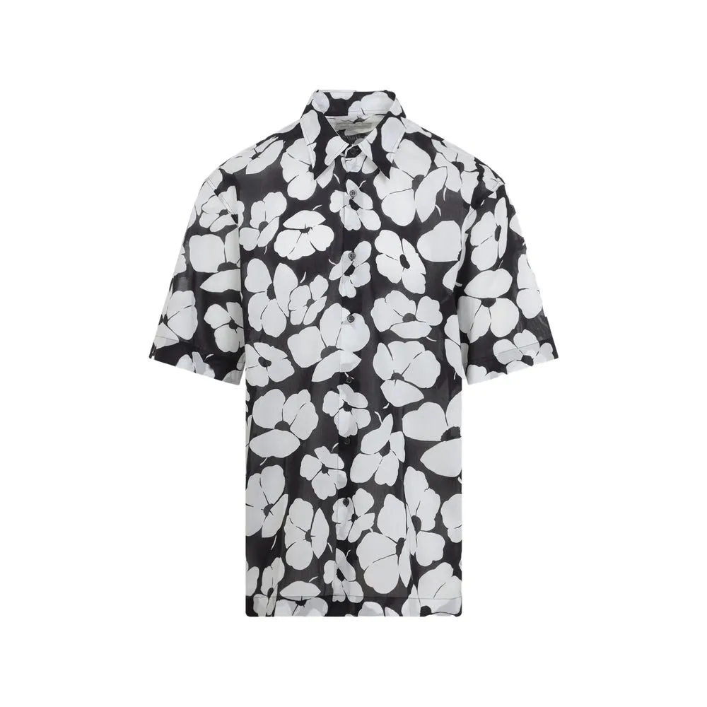 Shirt Black/White Floral Print sold by Lord & Taylor