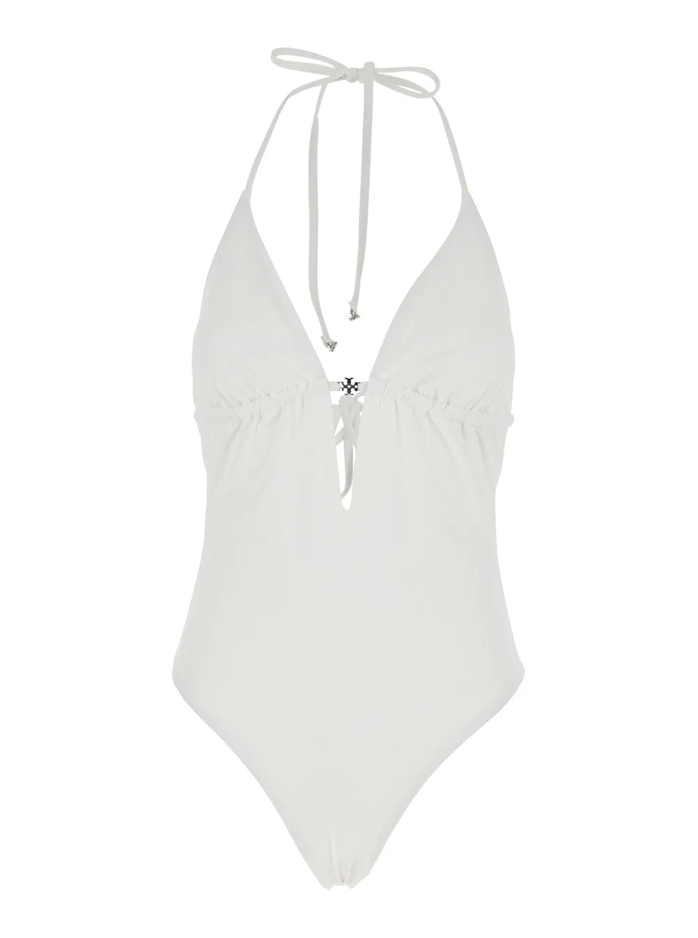 One-Piece Swimsuit White Tech Fabric sold by Lord & Taylor