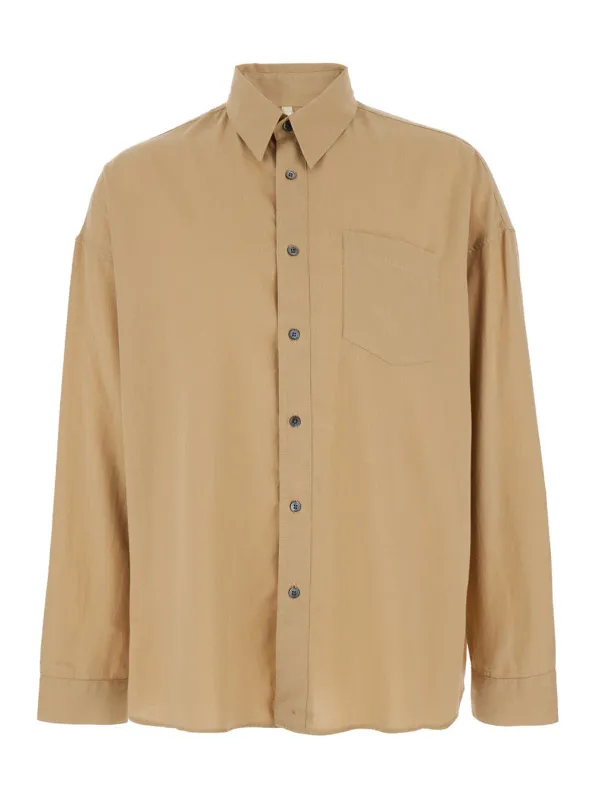 Beige Shirt with Classic Collar made by Sunflower