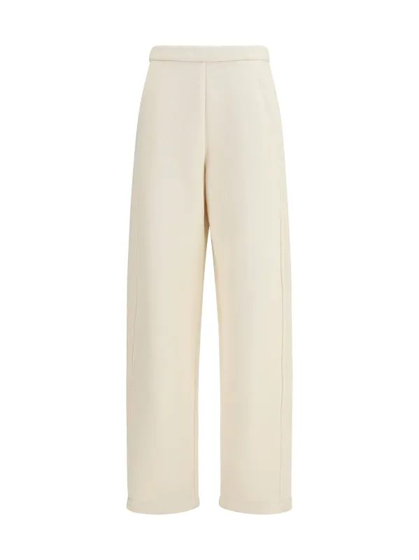 Wide-Leg Dente Pants Ivory made by MaxMara