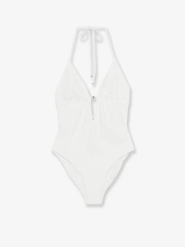 One-Piece Swimsuit White made by Tory Burch