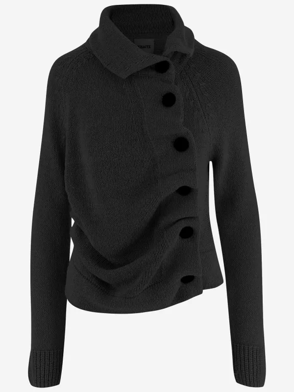 Knitwear Silk-Cotton Asymmetrical Cardigan made by KHAITE