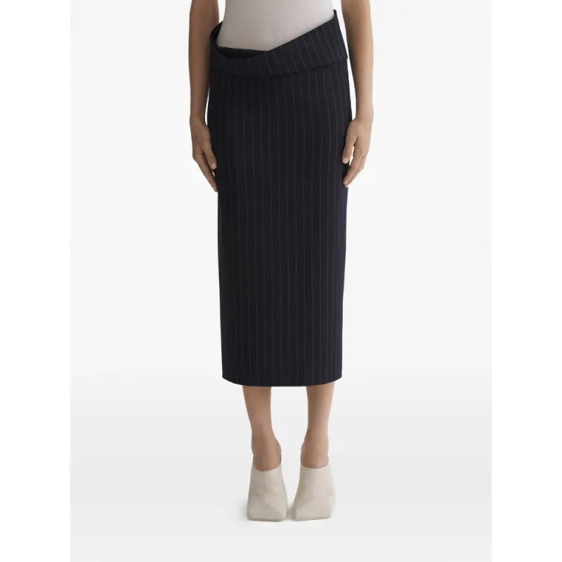 High-Waisted Pinstriped Pencil Skirt made by Mugler