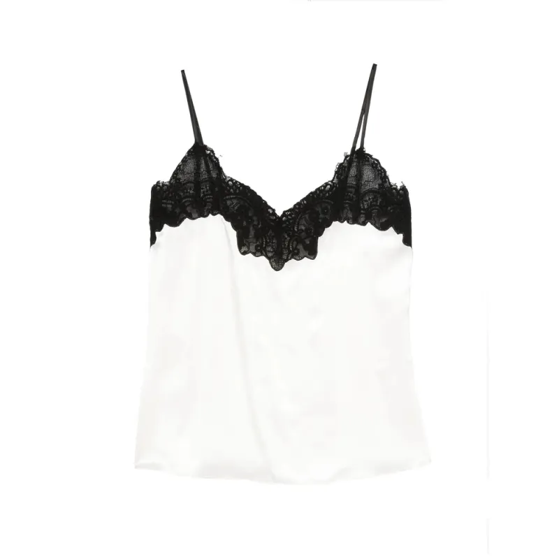 Ivory Lace Trim Top made by CO