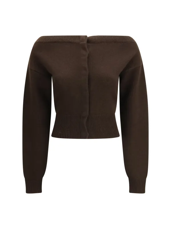 Cardigan Open-Neck Cashmere Chocolate made by Tom Ford