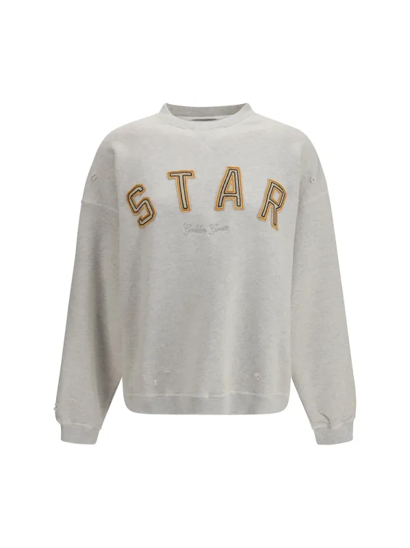 Crewneck Sweatshirt Vintage Grey Melange made by Golden Goose