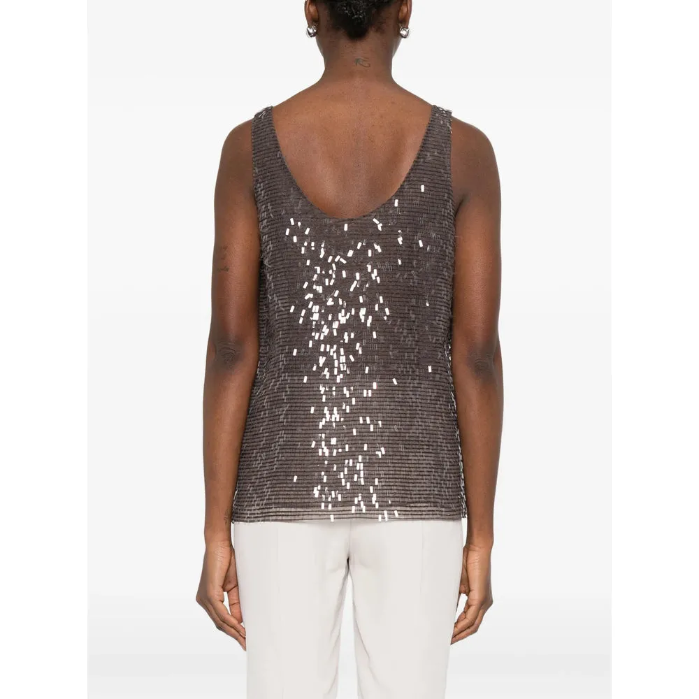 Top with Brown Sequin Embellishment sold by Lord & Taylor product image thumbnail 4