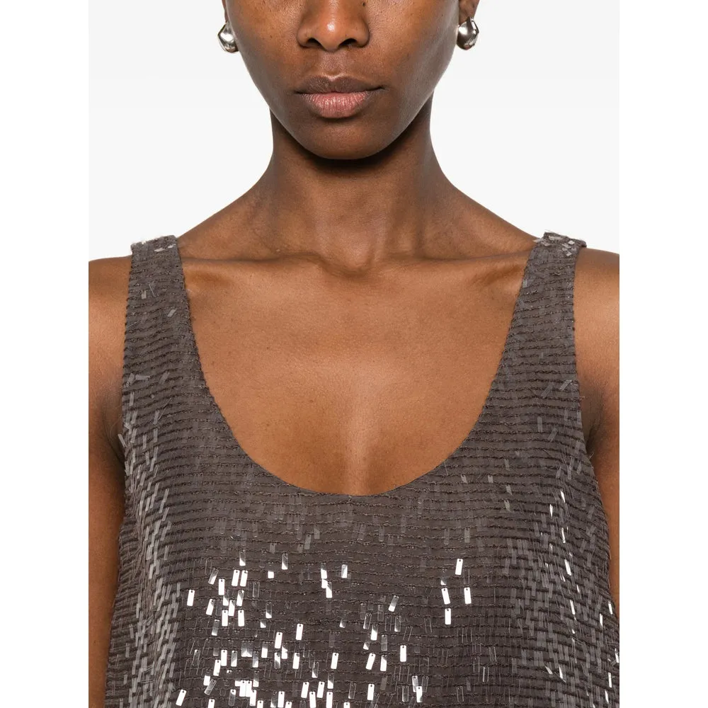 Top with Brown Sequin Embellishment sold by Lord & Taylor product image thumbnail 5