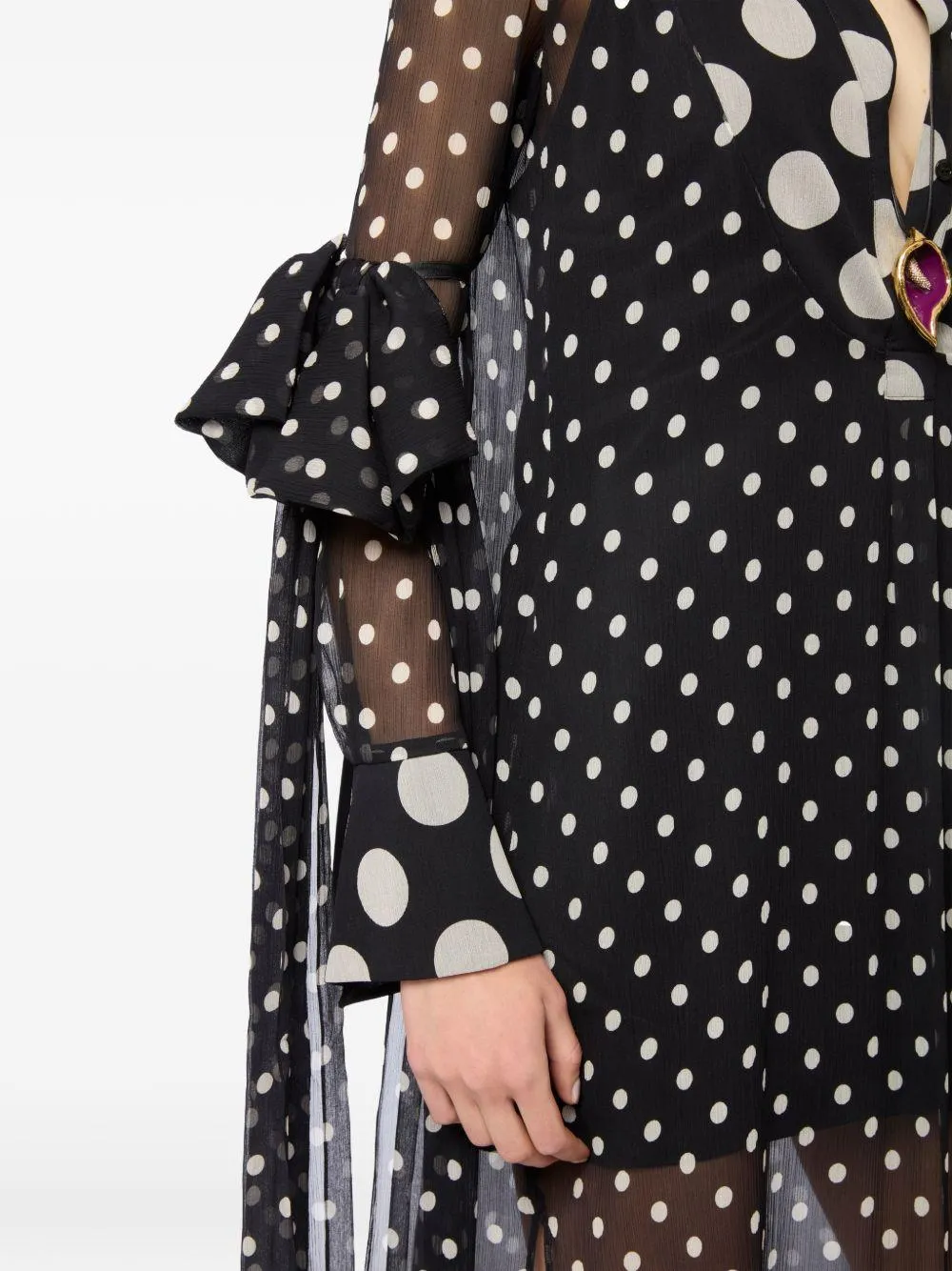 Dress Silk Polka Dot Black sold by Lord & Taylor product image thumbnail 2