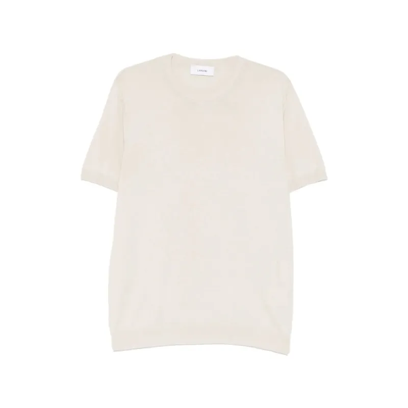 Beige Crew Neck Sweater made by Lardini