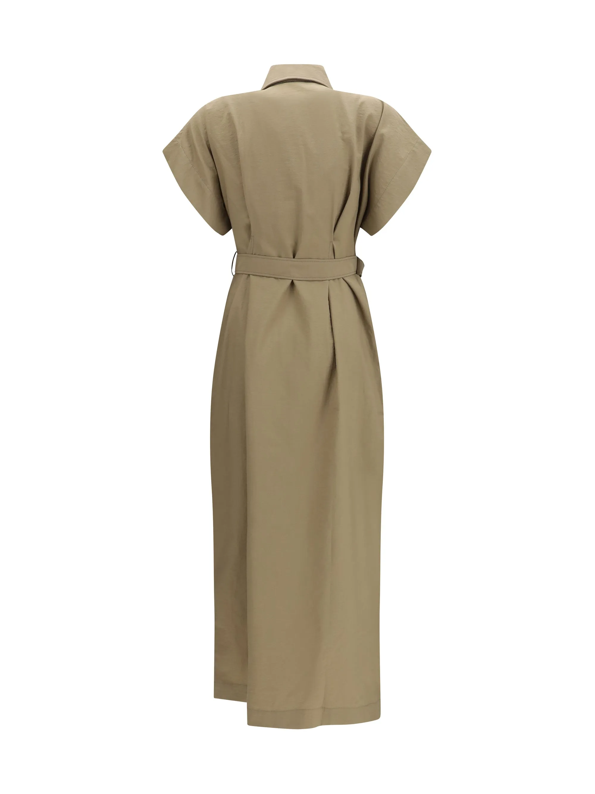 Midi Dress Pocket-Belted Earth Brown sold by Lord & Taylor product image thumbnail 3