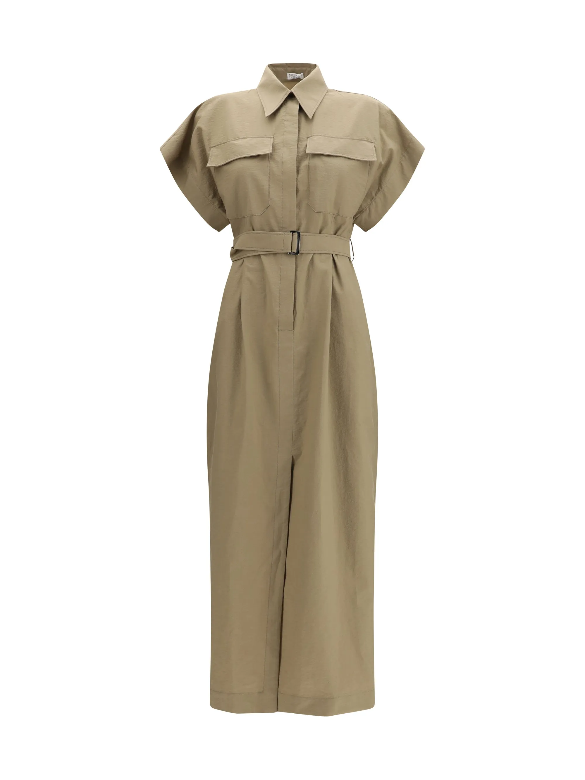 Midi Dress Pocket-Belted Earth Brown sold by Lord & Taylor