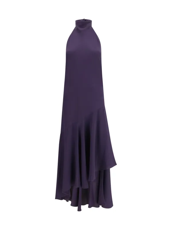 Dress Asymmetric Viscose Aubergine made by Alaia