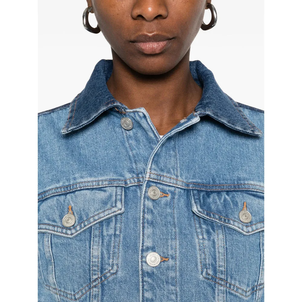 Blue Button Fastening Denim Jacket sold by Lord & Taylor product image thumbnail 2