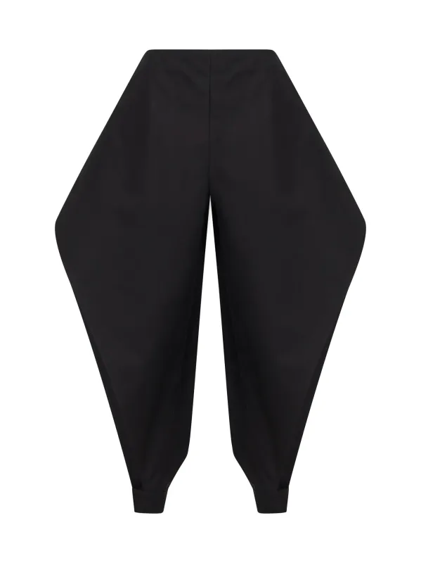 Pointed Trousers Black Cotton made by Alaia