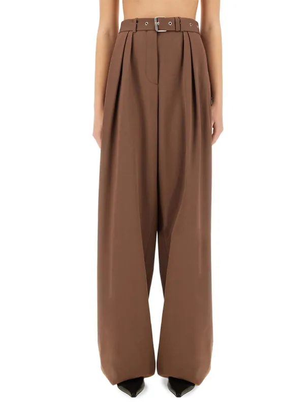 Wide-Leg Pants with Belt made by Dries Van Noten