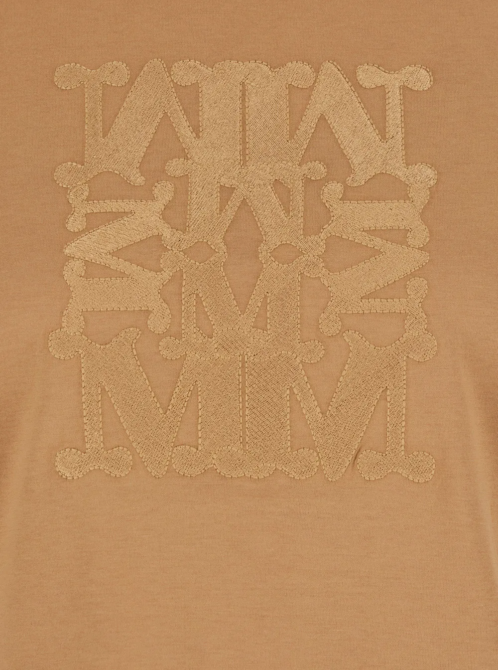 Beige Crewneck T-Shirt with Logo Embroidery sold by Lord & Taylor product image thumbnail 3