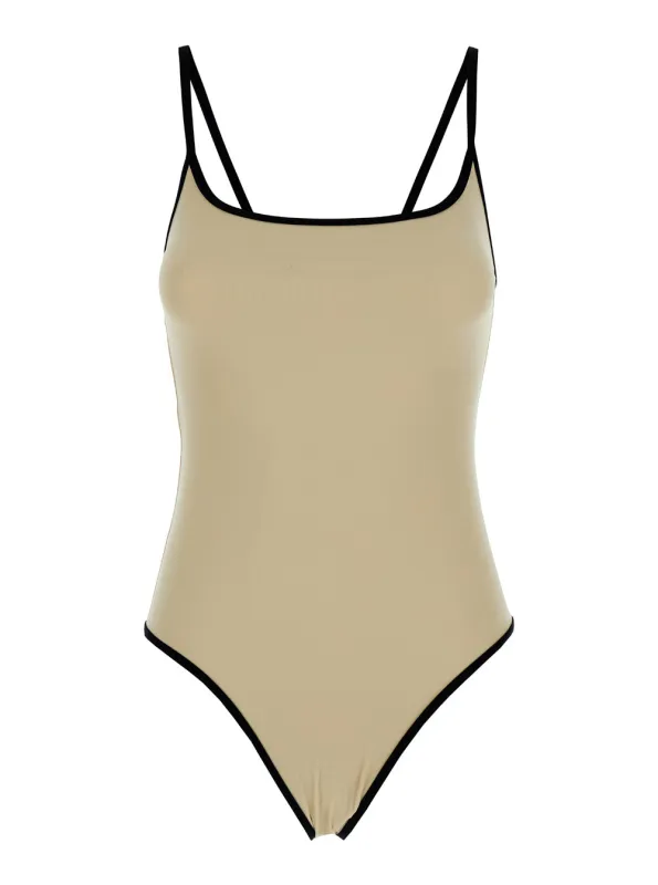 Swimsuit Techno Fabric Beige made by Toteme