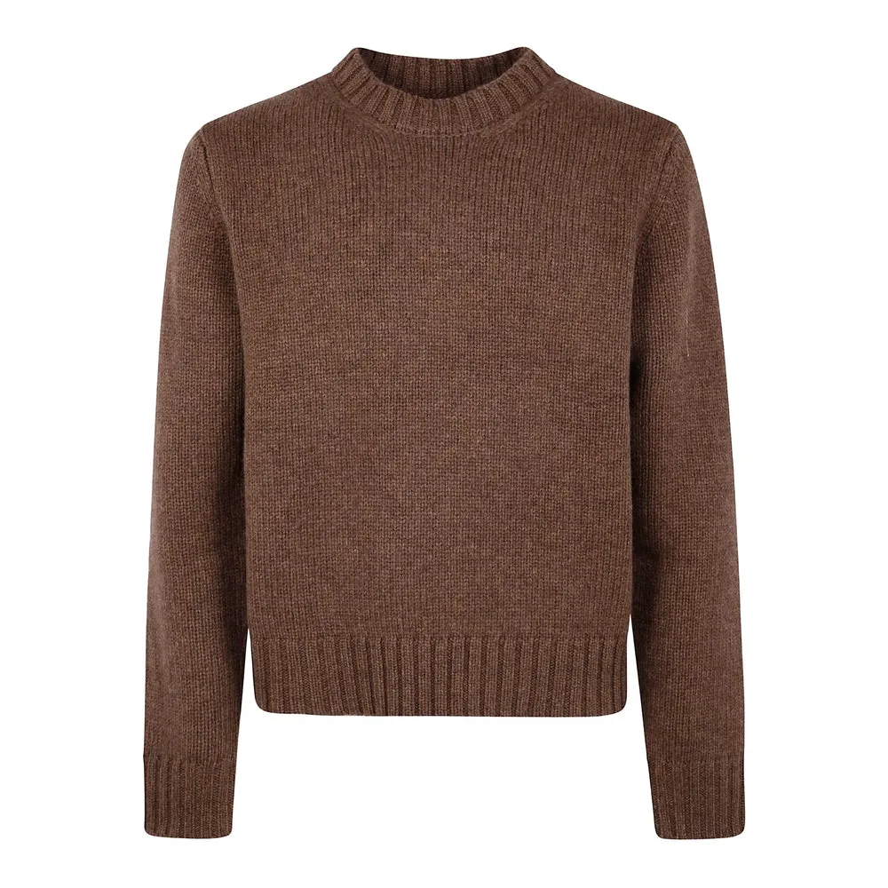 Caramel Ribbed Crewneck Sweater sold by Lord & Taylor