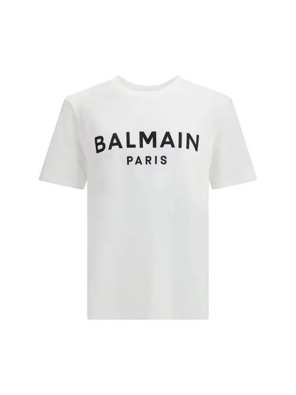 T-shirt Printed Cotton White/Black made by Balmain