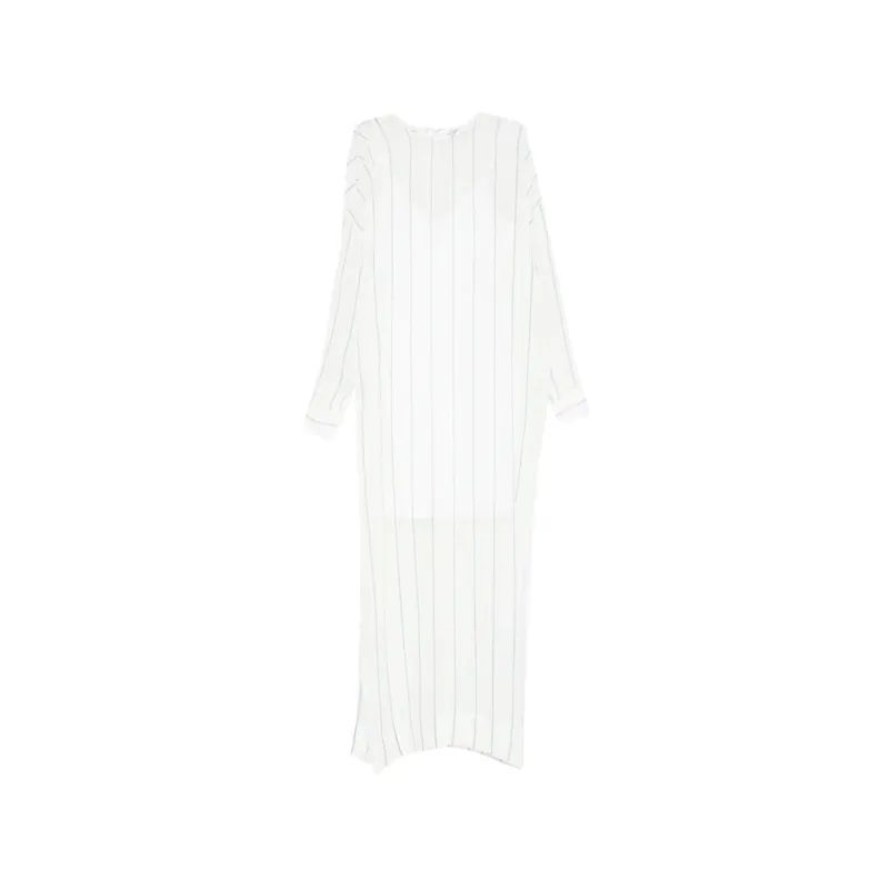 White Vertical Stripe Dress made by Bondi Born