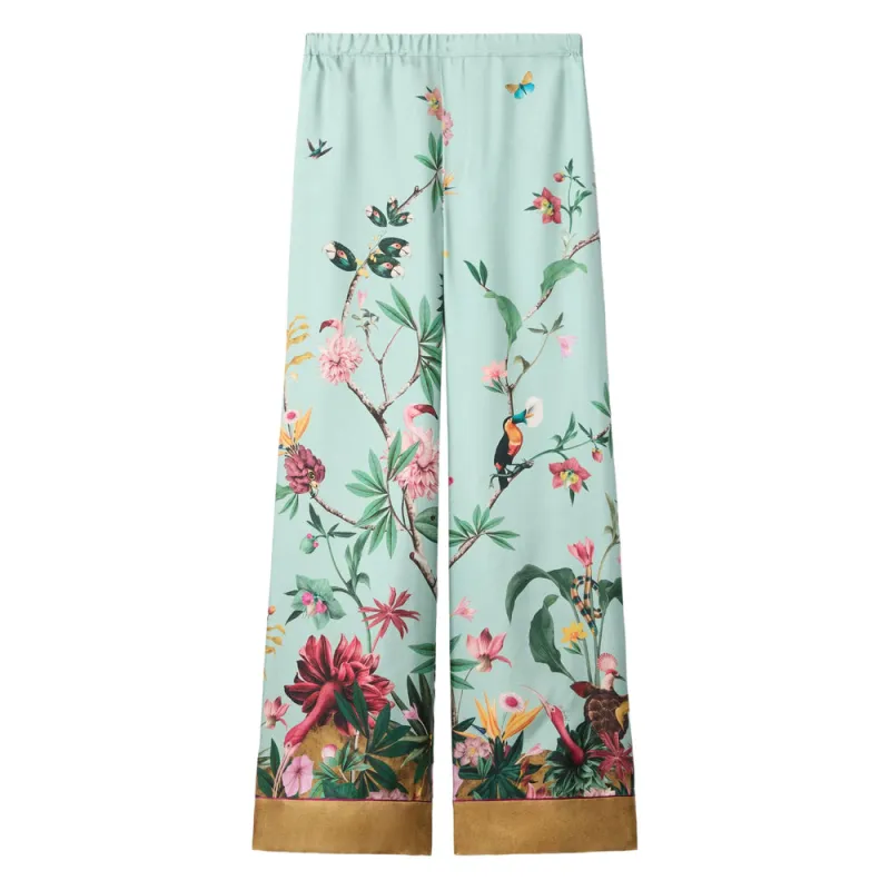 Trousers La Double J Floral Blue made by LA DoubleJ