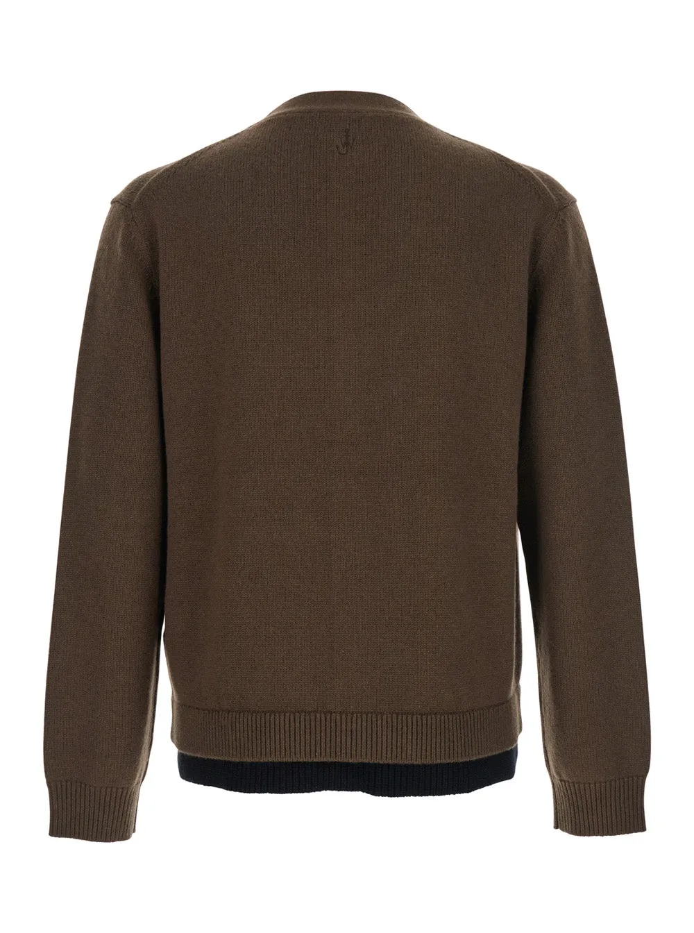 Brown V-Neck Cardigan with Layered Design sold by Lord & Taylor product image thumbnail 2