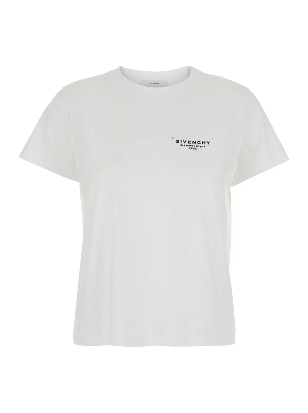 White Crewneck T-Shirt with Logo Detail sold by Lord & Taylor