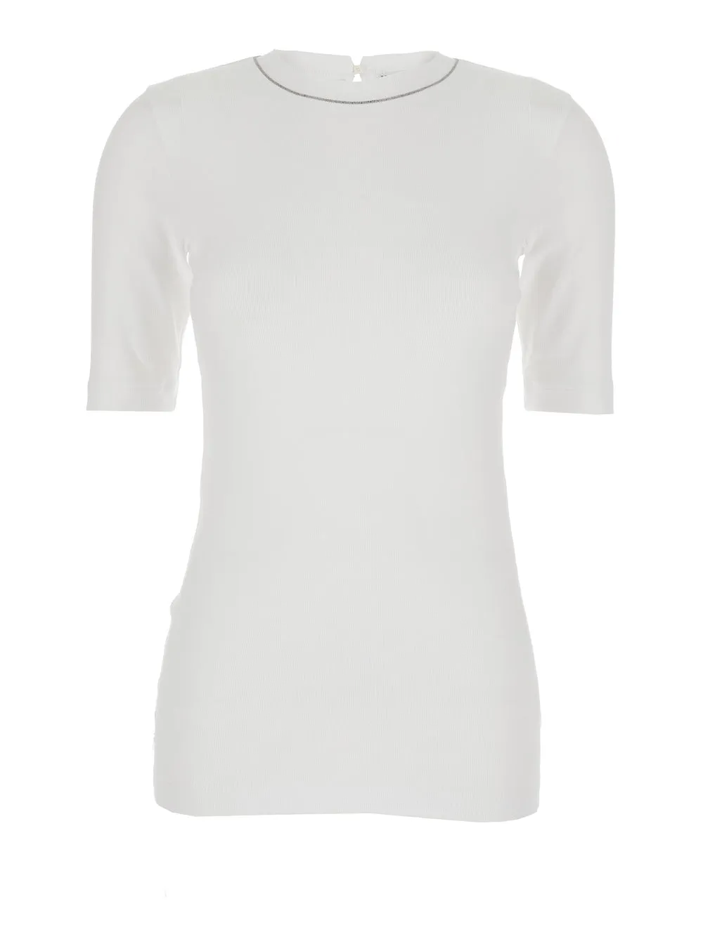 T-shirt Monile White Stretch Cotton sold by Lord & Taylor