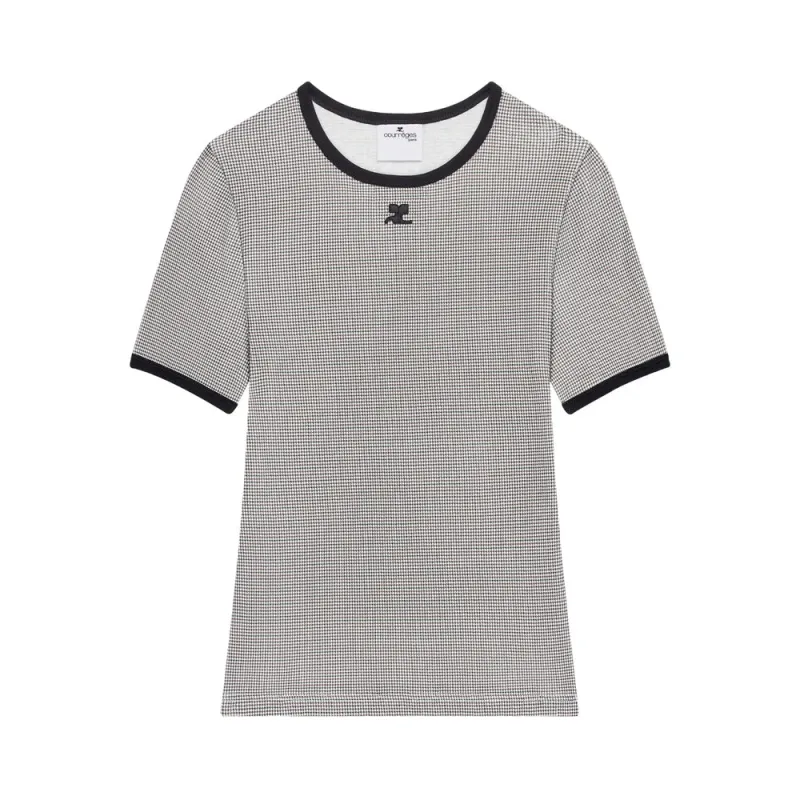 T-Shirt with Contrast Trim made by Courreges