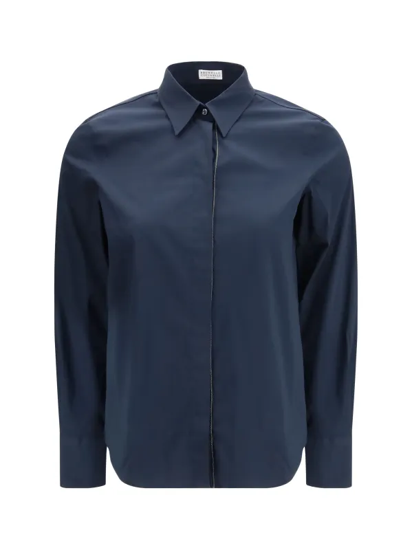Cotton Shirt Abyss made by Brunello Cucinelli