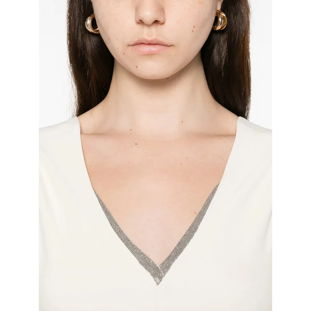Off-White V-Neck Sleeveless Dress sold by Lord & Taylor product image thumbnail 3