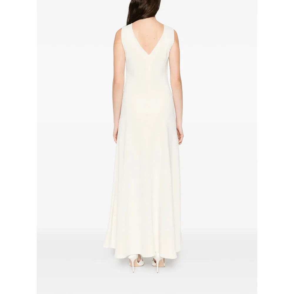 Off-White V-Neck Sleeveless Dress sold by Lord & Taylor product image thumbnail 5