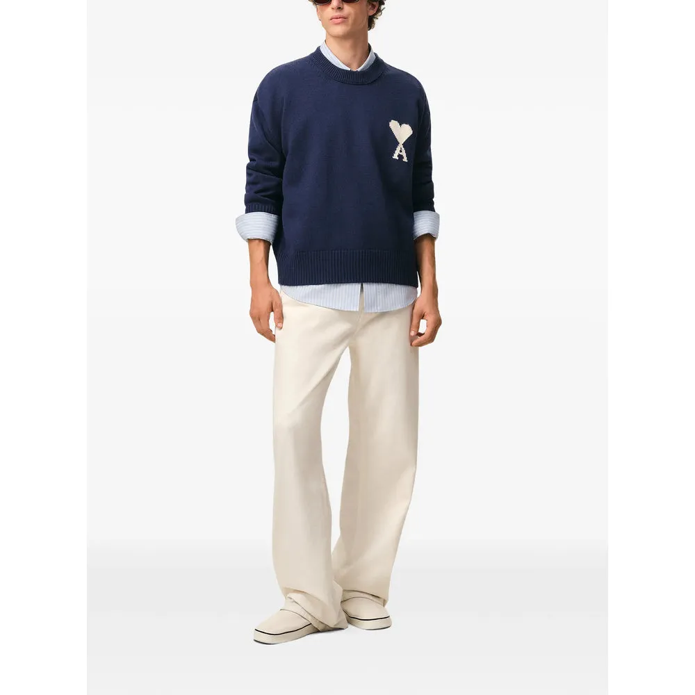 Crew Neck Sweater Blue Wool-Cotton sold by Lord & Taylor product image thumbnail 4