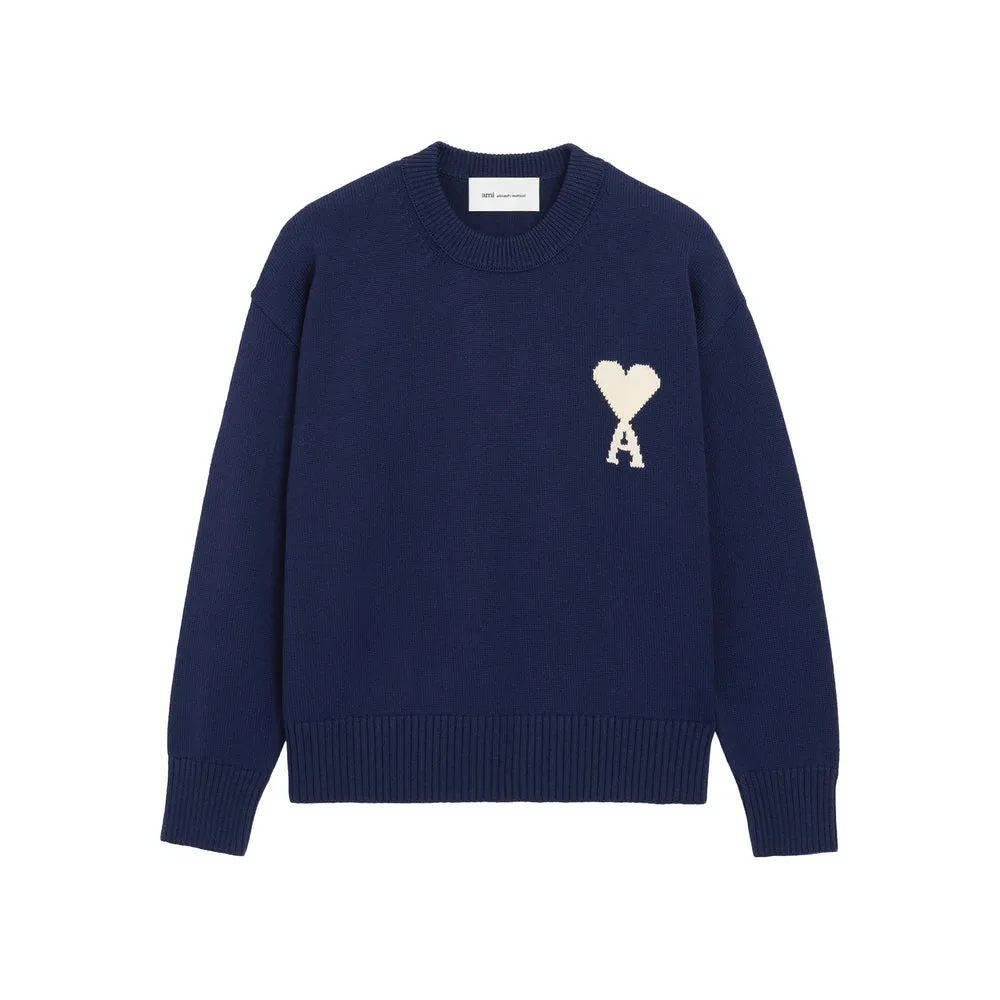 Crew Neck Sweater Blue Wool-Cotton sold by Lord & Taylor