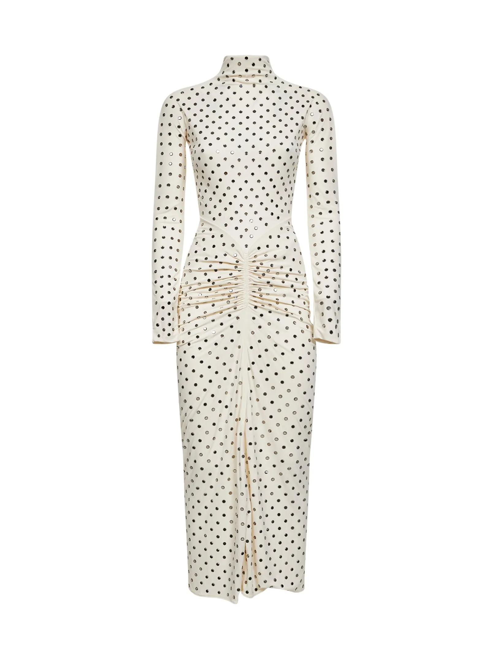 Ivory Draped Jersey Rhinestone-Embellished Long Dress sold by Lord & Taylor