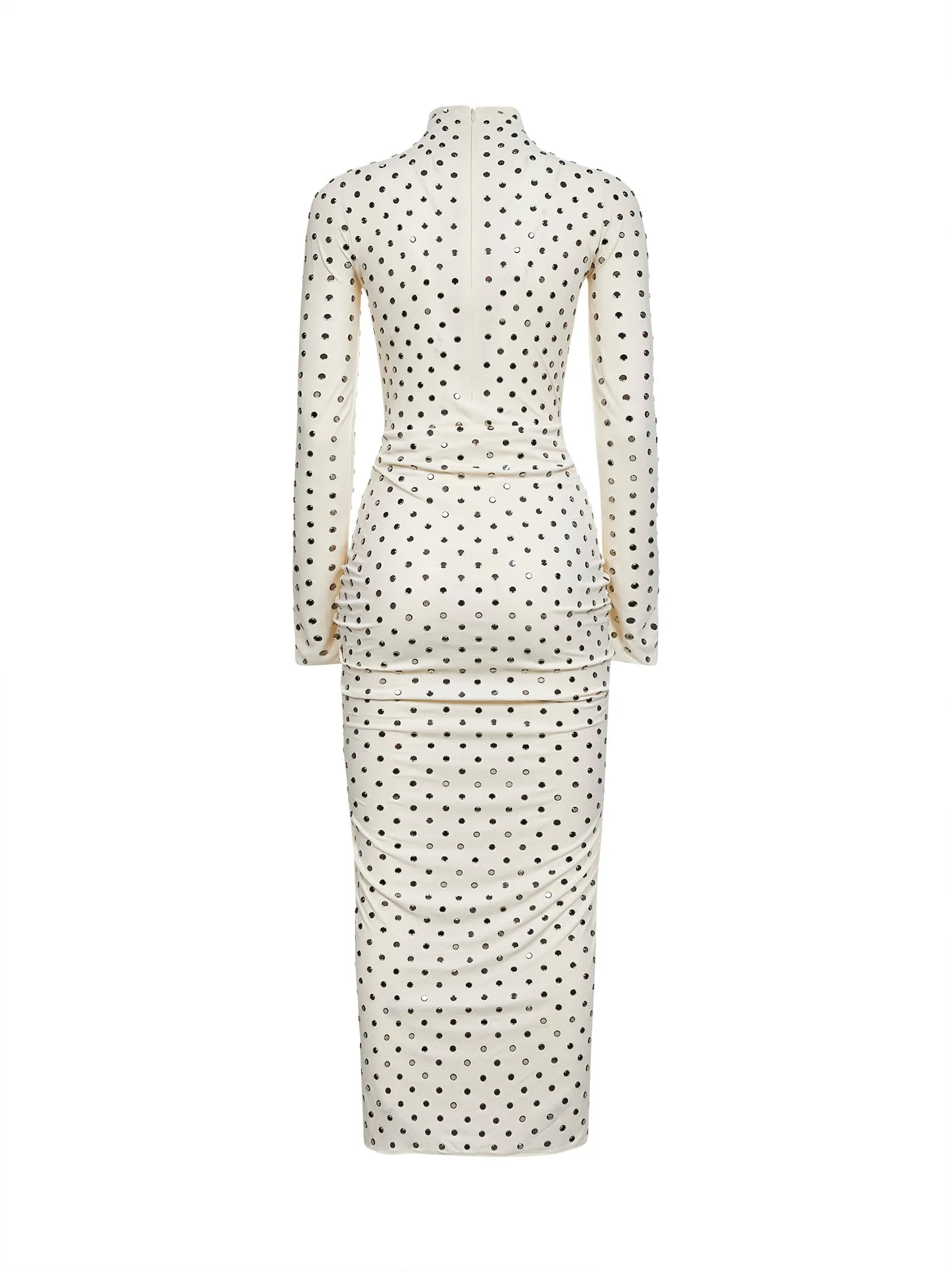 Ivory Draped Jersey Rhinestone-Embellished Long Dress sold by Lord & Taylor product image thumbnail 2