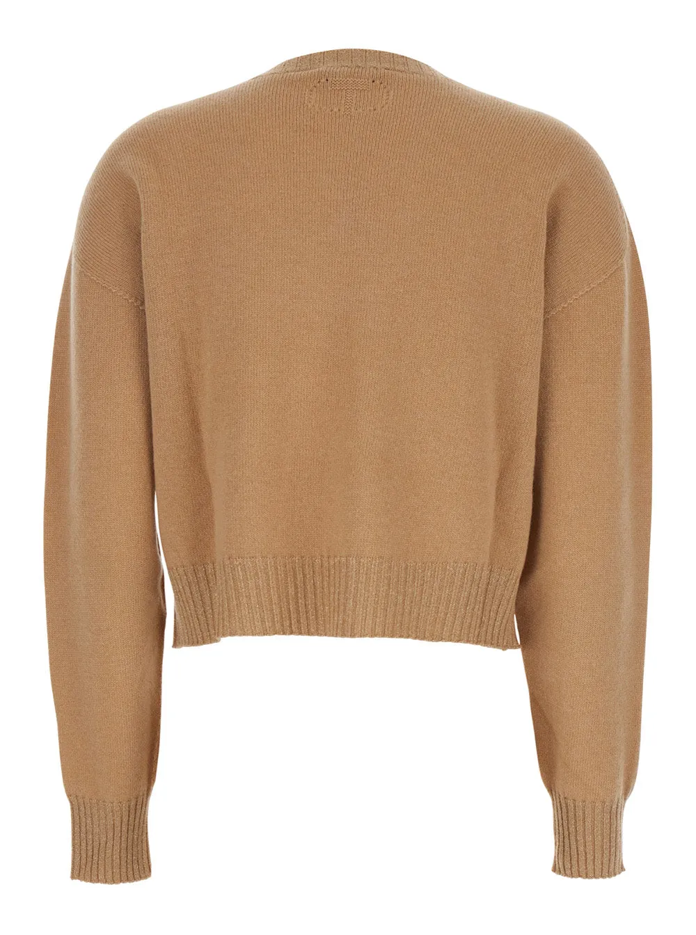 Beige Crew Neck Sweater with Ribbed Details sold by Lord & Taylor product image thumbnail 2