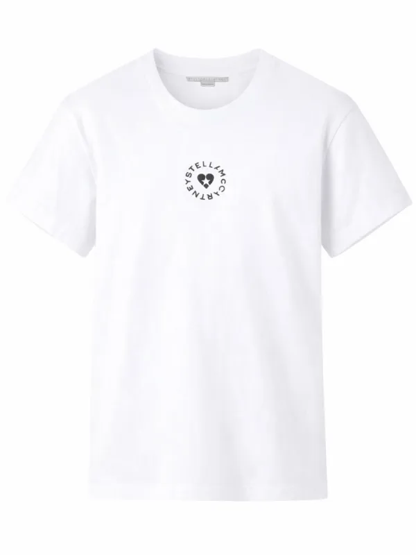 Logo T-Shirt in White Cotton made by Stella McCartney