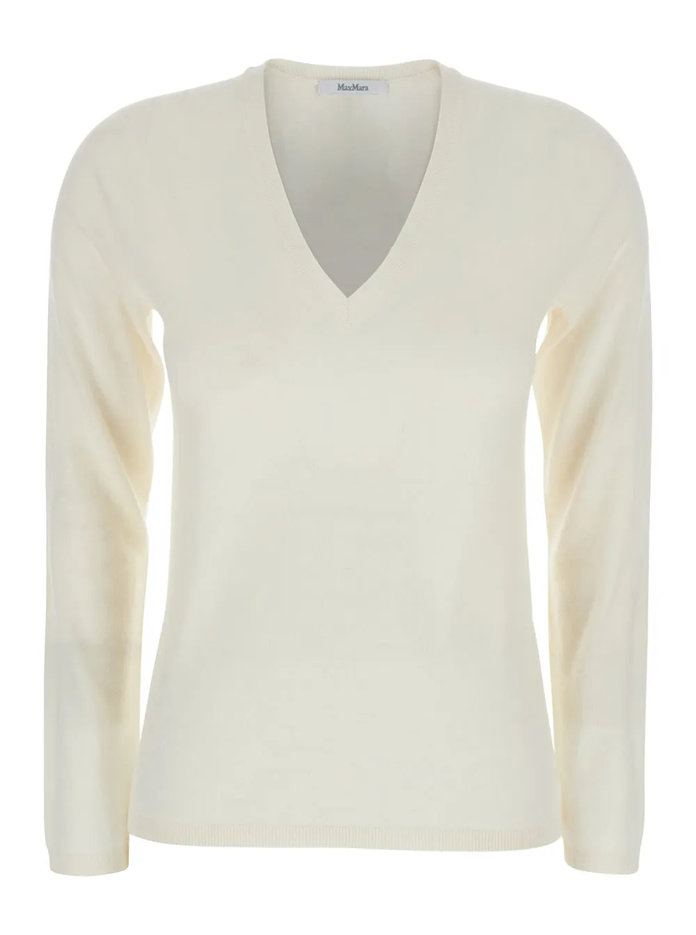 White Cashmere V-Neck Sweater for Women sold by Lord & Taylor