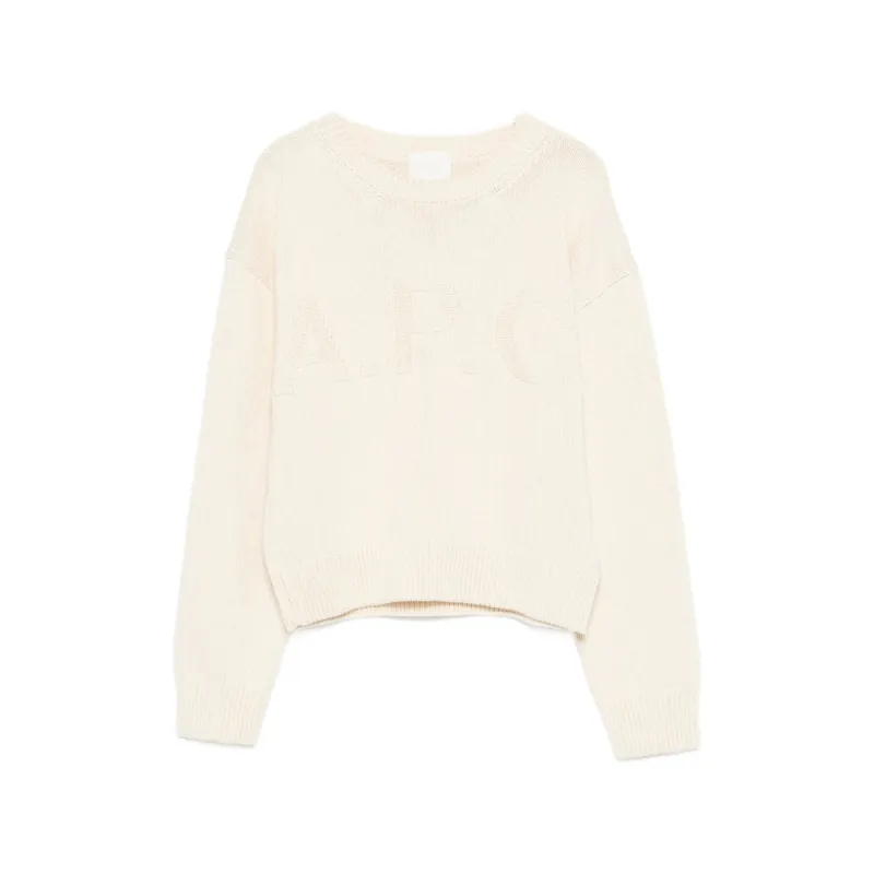 Beige Tonal Logo Crew Neck Sweater made by A.P.C.