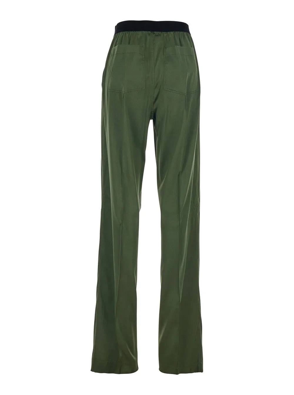 Stretch Silk Trousers Green sold by Lord & Taylor product image thumbnail 2